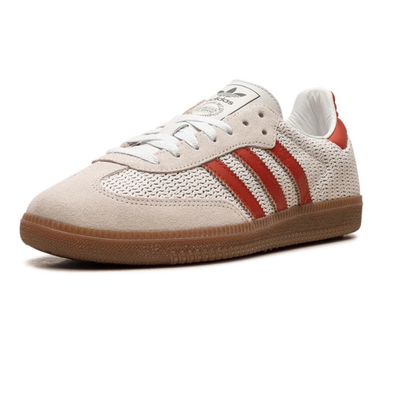 NWB Adidas Crochet Knit Sambas Preloved Red - Picture 1 of 7